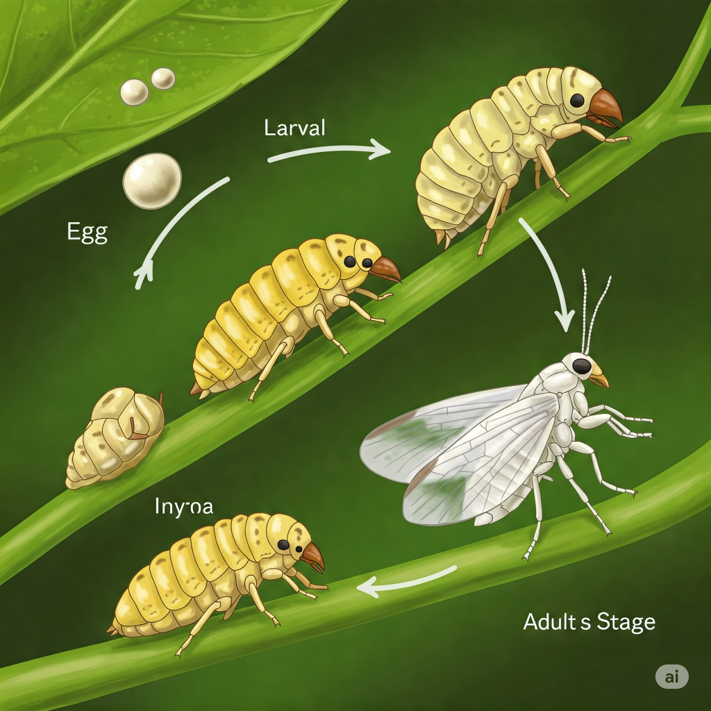 Vòng đời Rầy Phấn Trắng