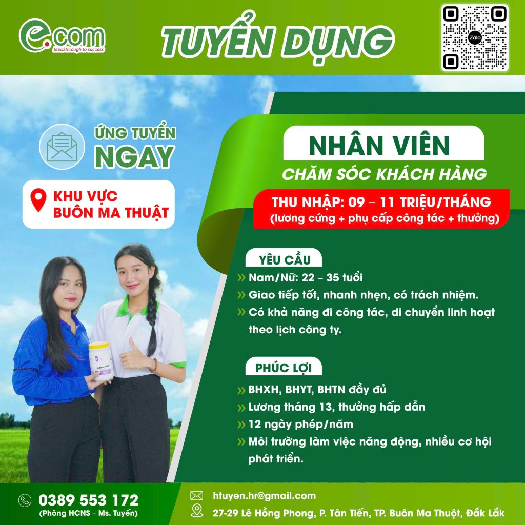 ECOM GROUP TUYỂN DỤNG