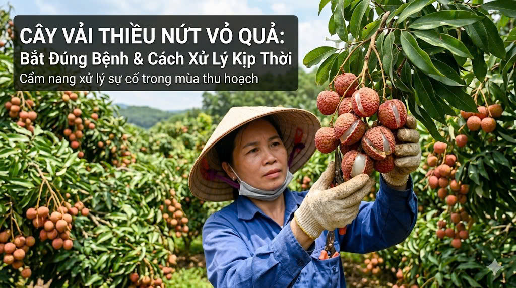 Cây Vải Thiều Nứt Vỏ Quả