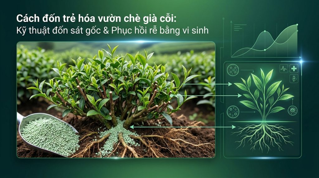 trẻ hóa vườn chè