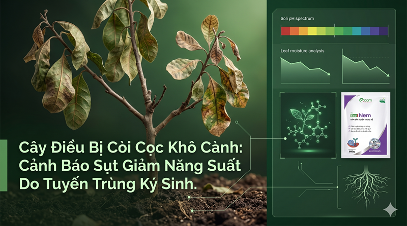 Cây Điều Bị Còi Cọc Khô Cành