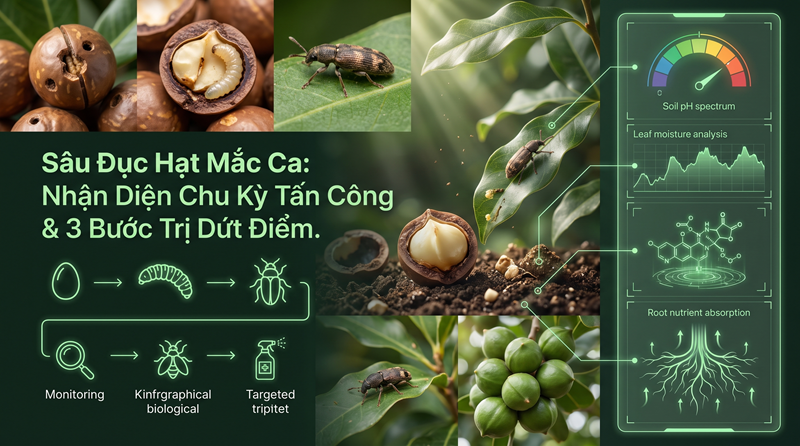 Sâu Đục Hạt Mắc Ca