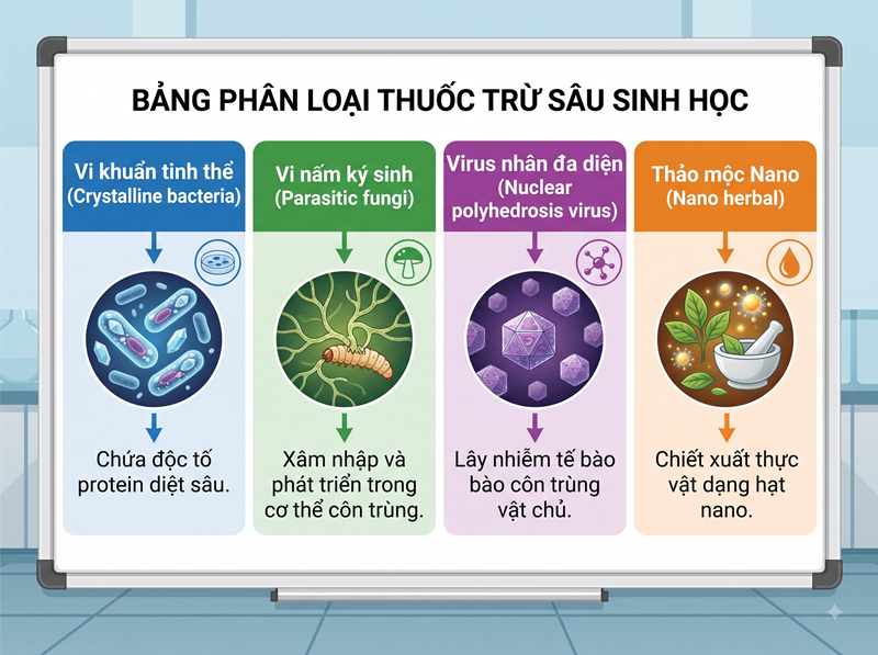 4 nhóm thuốc trừ sâu sinh học
